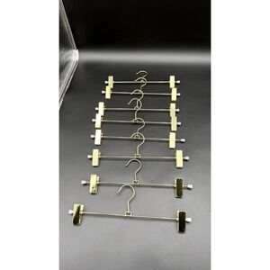 16 Pack Shiny Gold 12 Inch Metal Pants Skirts Hanger, Sturdy for Slacks Trous...